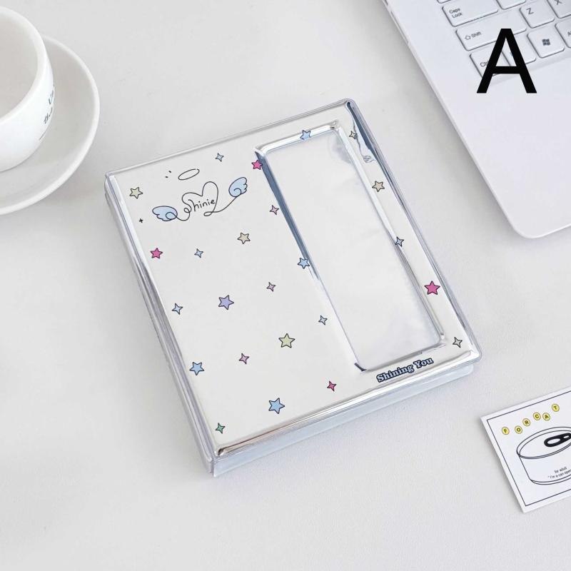 Cartoon 4 Grid Idol Card Photo Booth Album For 40Pcs 2x6 Inch Photo Strips Bookmark