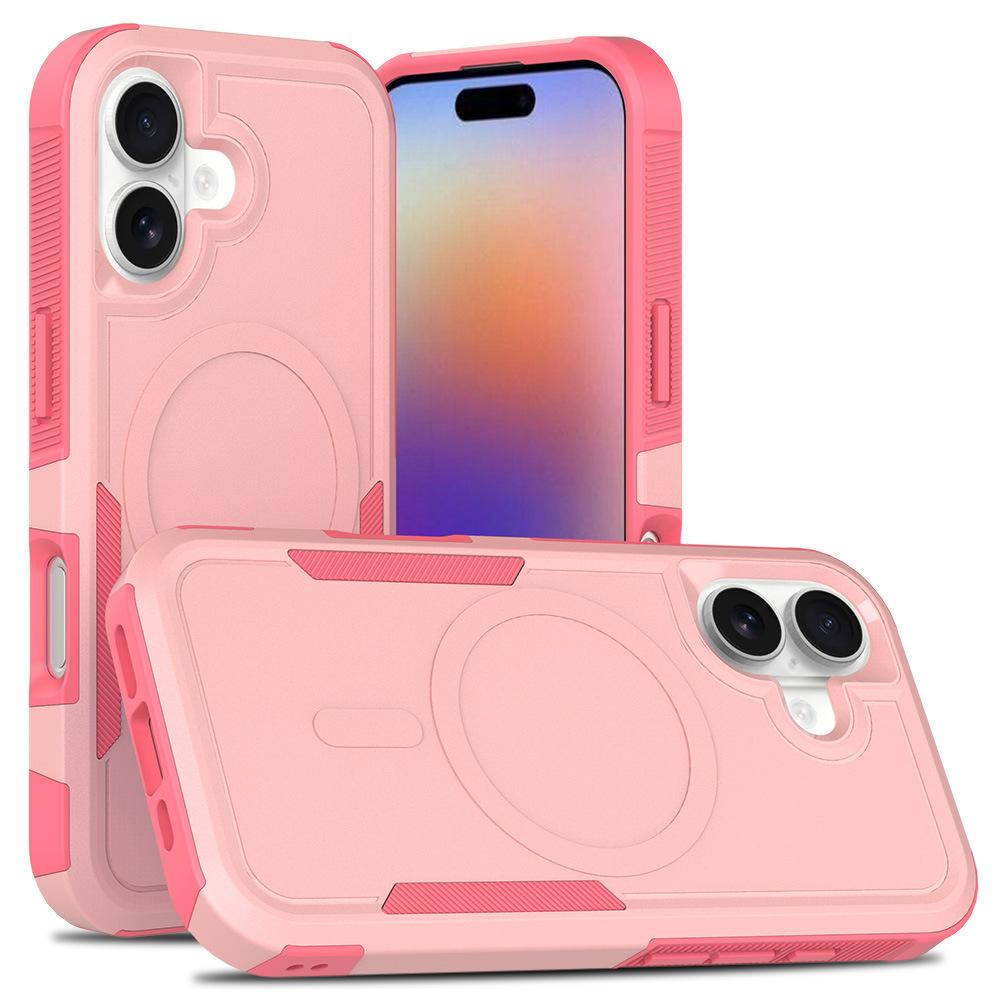 Подходит для 17Air Apple Чехол для мобильного телефона Магнитный Iphone16pro Утолщенный по углам 15pm Противоударный Жесткий чехол для мобильного телефона