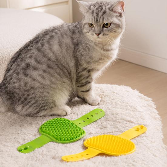 Cat Self Grooming Brush Adjustable Corner Cat Face Itch Scratching Brush Table Leg Silicone Massage Comb for Indoor Long Short Haired Cats