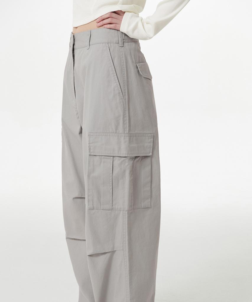 MUSINSA STANDARD WOMAN Women'S Wide Cargo Pants [Light Grey]