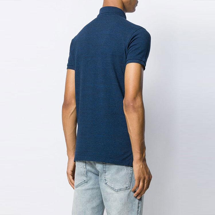 Polo Ralph Lauren Logo Slim Fit Рубашка поло с коротким рукавом Мужская верхняя часть Синяя 710536856-265