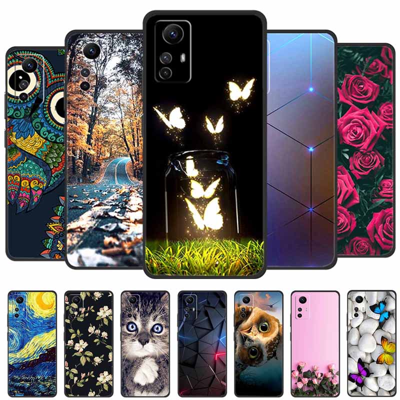 Чехол для Xiaomi Redmi Note 12S Крутые Животные Мягкий Силикон ТПУ Чехол для Телефона для Redmi Note12S Светящаяся Бабочка Ударопрочный Fundas