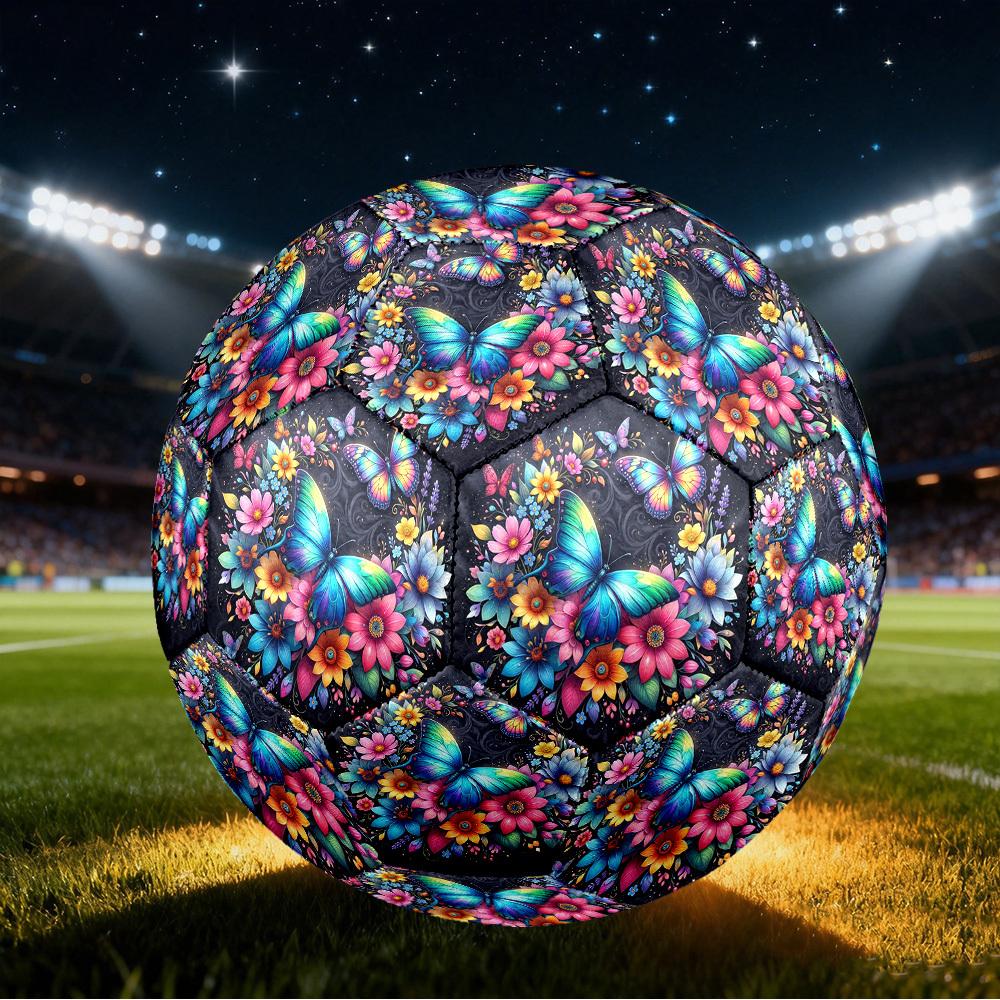 1pc Butterfly Garden Size 5 Soccer Ball Professional Lightweight Durable Match Training Football Indoor &Outdoor Sports BallTraining Ball y20