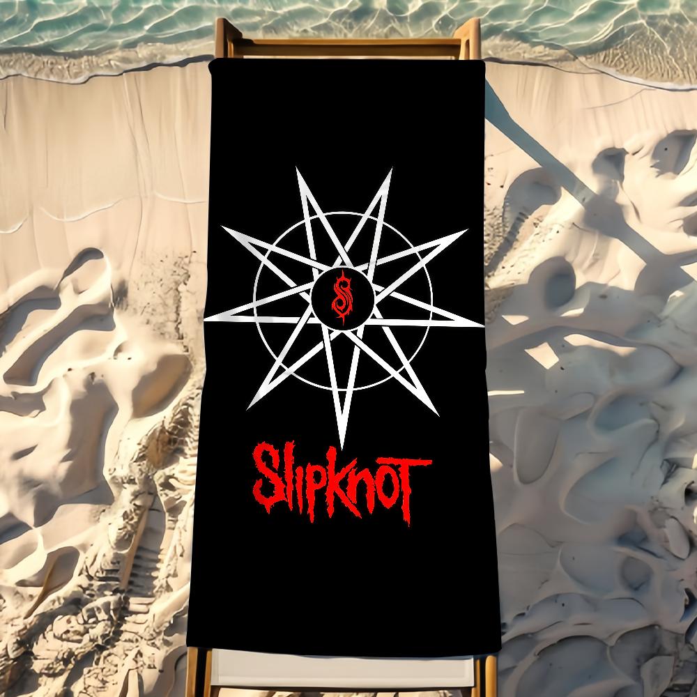 Rock Band S-Slipknot Полотенце Пляжное Полотенце Дорожное Легкое Приятное для Кожи Для Бассейна Пляжа Кемпинга Круиза Лето