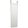 Vidaxl Lustro Na Drzwi, Złote, 30X100 Cm, Szkło I Aluminium