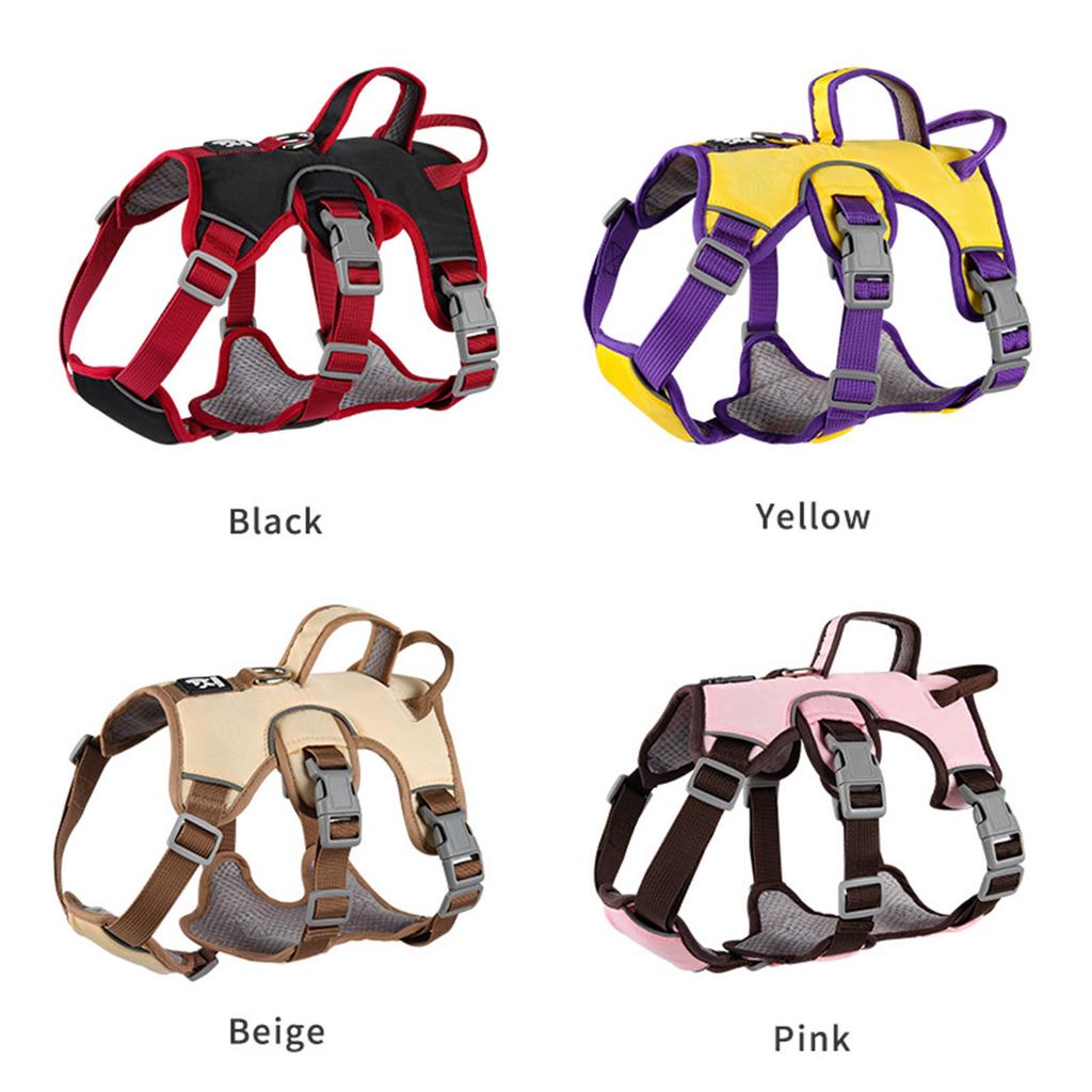 Шлейка-жилет для собаки, без тяги, жилет для питомца, нагрудный ремень, поводок для выгула собаки, шлейка для прогулок на открытом воздухе с регулируемым ремнем