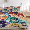 Постельное белье с персонажами Boku No Hero Academia Комплект Пододеяльник Подарок для спальни, Включает 1 пододеяльник и 2 наволочки, Без вставкиB347