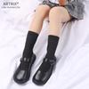 Женские носки JK Style Mid-Tube Ice Silk White Velvet Socks - Летние короткие носки