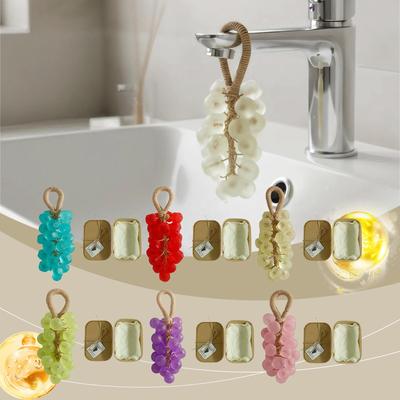 Мыло ручной работы, Жемчужные виноградные гроздья для купания и мытья и очищения и питания, Подарочная коробка с мылом, Мягкое растительное извлечение, Удаляет грязь