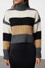 Women's Elegance Style Sweater Dark Green Crop Soft Textured Knitwear Sweater