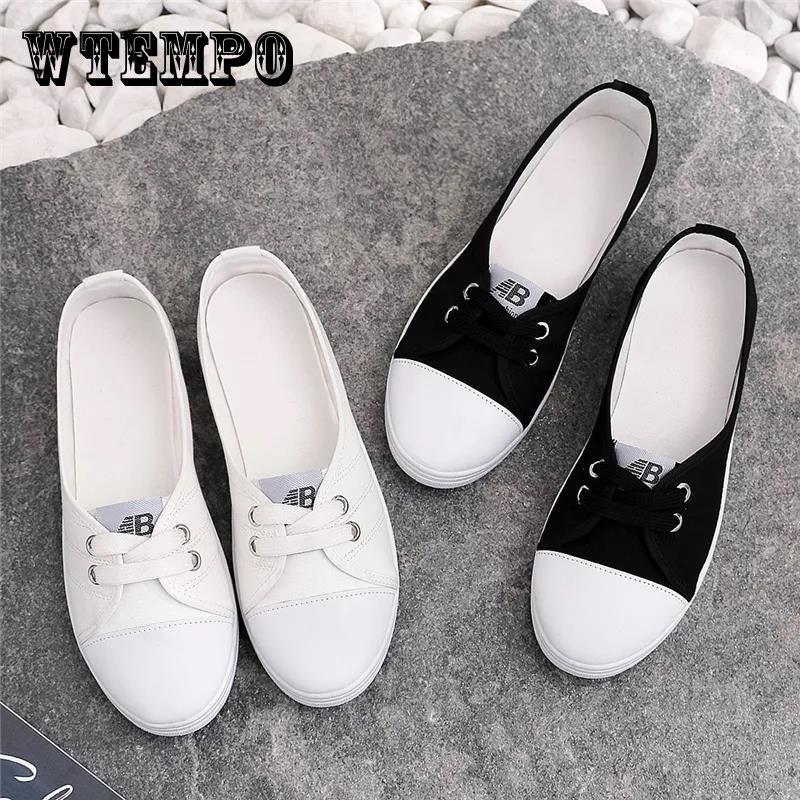Old Beijing Cloth Shoes Women's Canvas Small White Shoes Shallow Mouth Student Skate Shoes Pregnant Women's Casual Mom's Shoes