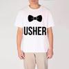 GroomgroomsUnisex Pattern Print Tshirt Short Sleeve Casual Top Round Neck Loose Comfortable Tees Wedding Commemorative Gift