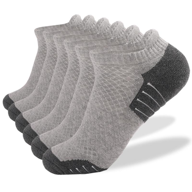 High Athletic Trainer Short Low Cut Socks Outdoor Thicken Terry Run Cushioned Socks Men Women Summer Logo Pack 6