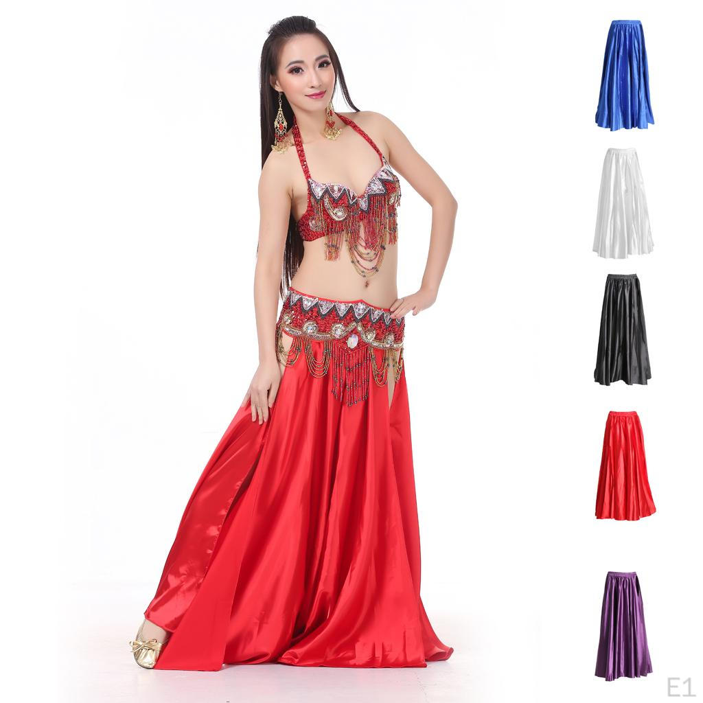 Belly Dance Skirt Tribal Two Side Slit () White