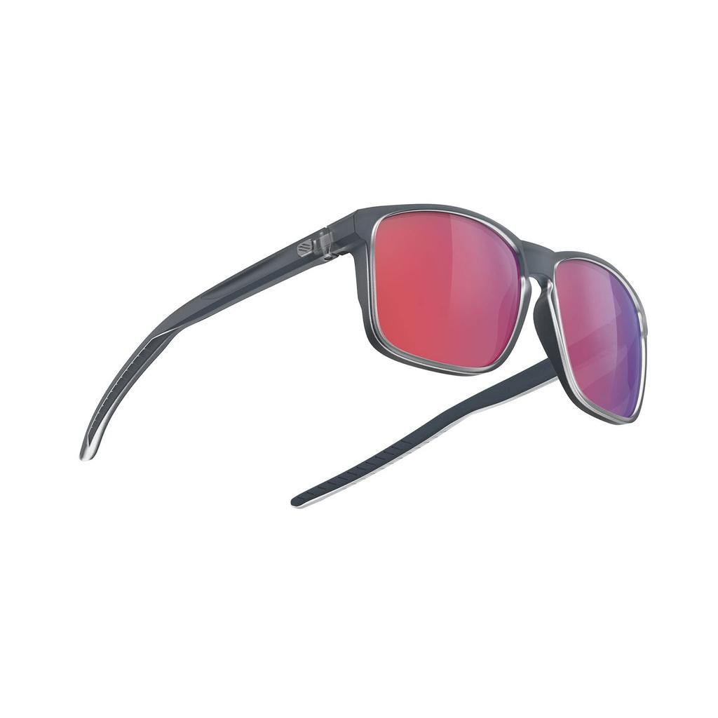 Rudy Project Sunglasses Overlap Ice Blue Metal Matte Frame Multi Laser Red Lens 58mm SP773853-0000