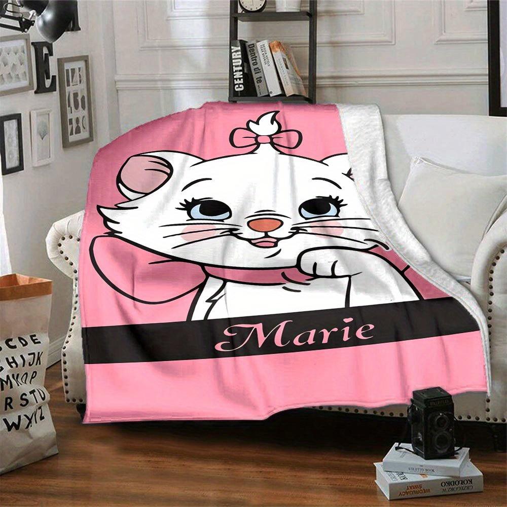 1pc Cute Cartoon Cat Marie Blanket - Soft and Cozy Home Decorative Throw for Room Decoration
