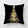 Рождественские украшения наволочка для подушки черный золотой принт лось наволочка для дивана украшения спальня комната дом праздничный подарок