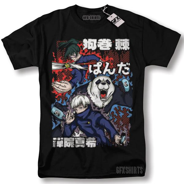Jujutsu Kaisen Панда Маки Тоге Футболка Аниме Манга Графическая Футболка Унисекс Футболка