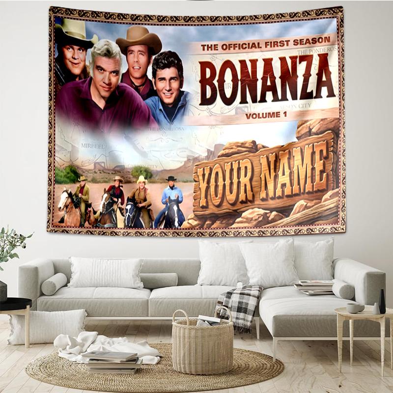 Custom Name Bonanza Tapestry - Wall Hanging Tapestries Large Tapestry for Livingroom Bedroom Hotel Bar Decor