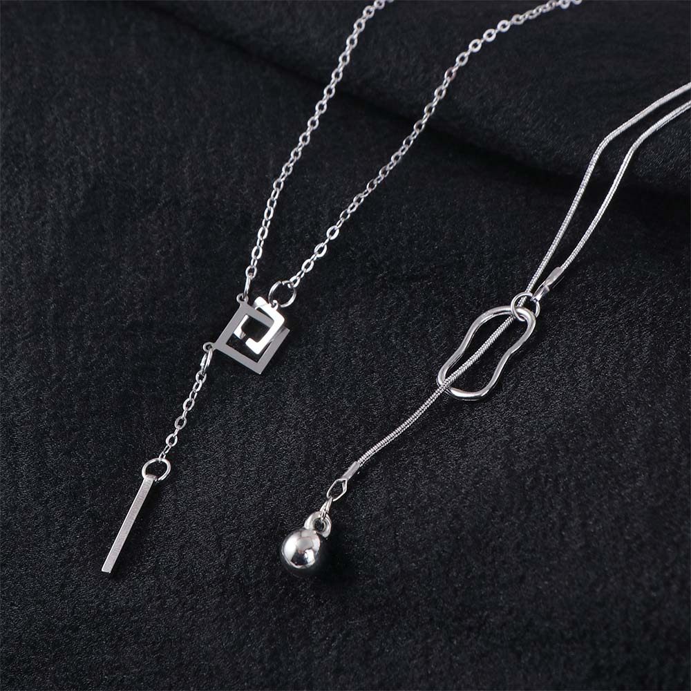 Adjustable Geometric Sweater Chain Exquisite Long Necklace Tassels Necklace Female Jewelry