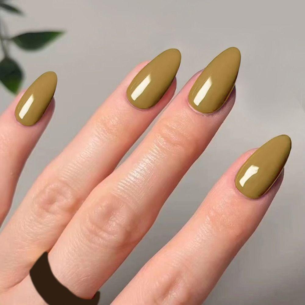 Французские накладные ногти, длинные миндалевидные кончики ногтей, маникюр, накладные ногти своими руками