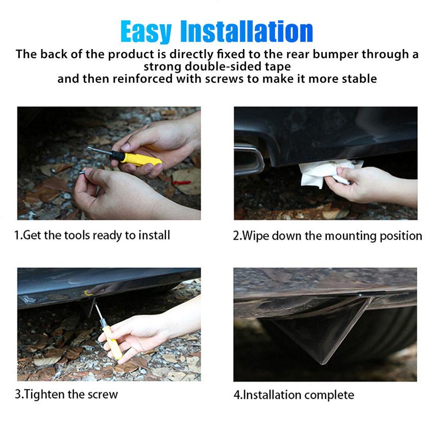 4 шт. Универсальный для Nissan Altima 350Z 370Z GT-R 2000-2022 задний бампер, диффузор для губ, плавники акулы, спойлер, обвес автомобиля