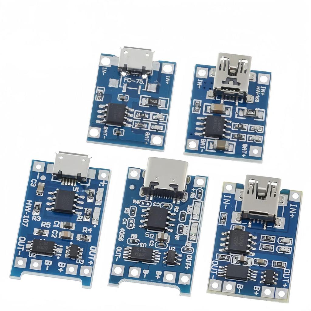 TP4056 | 18650 Lithium Battery Charger Board 3.7V/4.2V with 1A Overcharge/Discharge Protection
