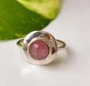 Натуральный розовый турмалин драгоценный камень 925 стерлинговое серебро дизайнерское кольцо размер 5.5 US