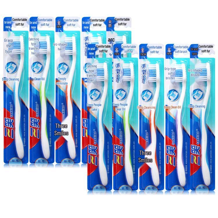 Sanxiao 998T Soft Bristle Toothbrush for Adults - Fine Bristle for Fresh Breath & Extra Care