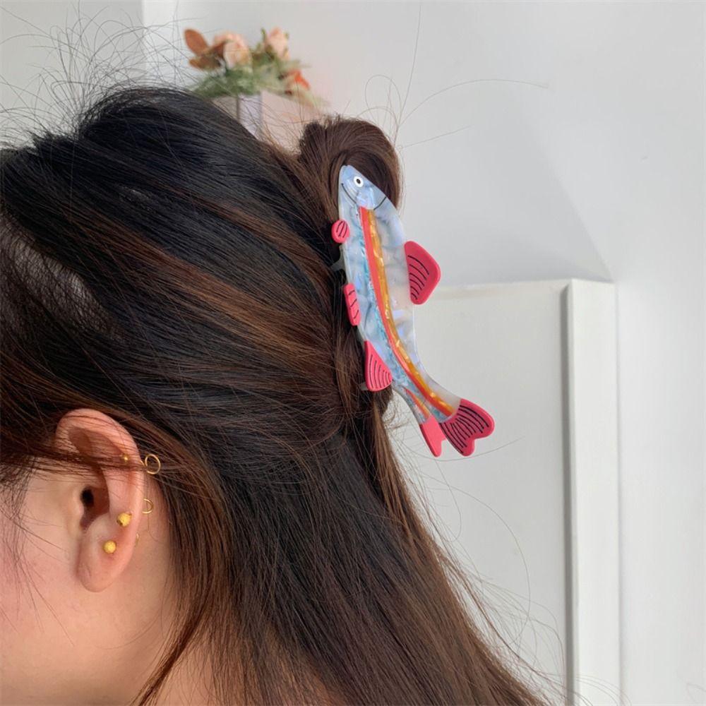 Acetic Acid Ocean Animal Hair Clip Cute Geometry Shark Clip Small Fish Hair Claw Female