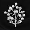 Brooch High-End Niche Silk Scarf Buckle Alloy Diamond Coat Pearl Corsage Pin Accessories