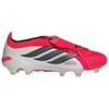 Adidas PREDATOR ELITE FG Футбольные бутсы для твердого грунта Текстильные бутсы для твердого грунта Унисекс Белый Красный JS0380