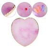 Heart Shaped Nail Art Palette Gold Edge Nail Mixing Palette Color Mixing Plate  For Nail Art