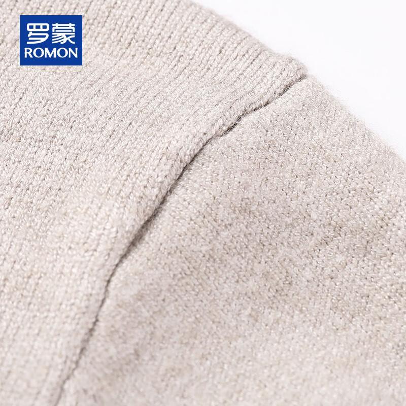 ROMON Мужской вязаный свитер свободного кроя с круглым вырезом