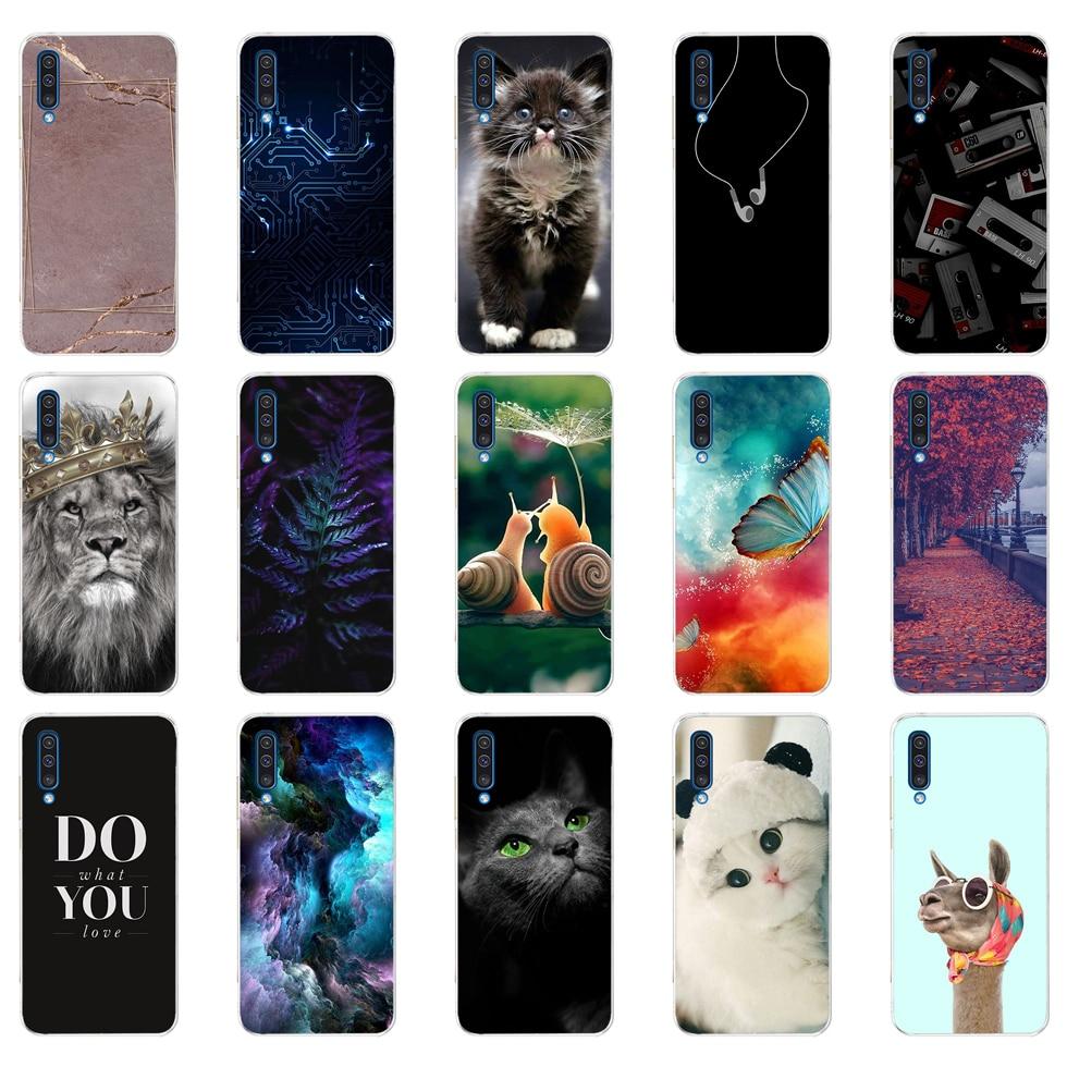 Чехол для Samsung Galaxy A50 A 50, цветной защитный чехол с принтом кота, мягкие силиконовые чехлы из ТПУ для Galaxy A50, Fundas Coque Capa