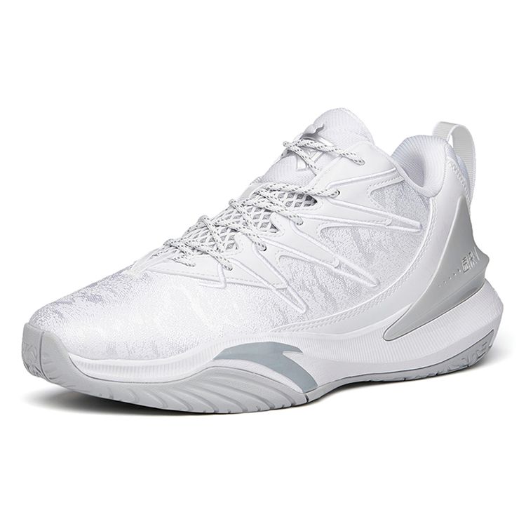 Anta Кроссовки для баскетбола Quick Decision Shock Absorbing Slip Non-Slip Durable Low Top, мужские, серебристые, 112141605-10