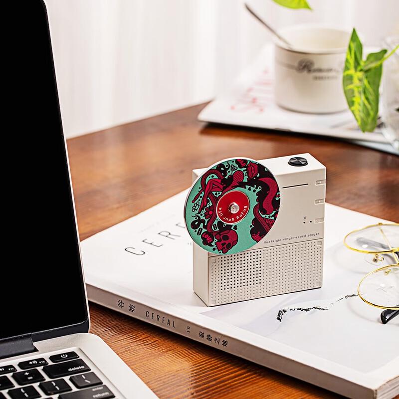 Hyundai Retro Vinyl Record Mini Bluetooth Speaker YH-F033 CN plug (adapter included)