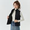 Women's Spring and Autumn Zipper Women Down Cotton Vest Light External Wear Double-sided Warm Stand-up Collar Vest Fashionable and Warm