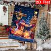 2D Flat - 2D Flat - 2D Flat Christmas Double Snowman Wooden House Garden Flag 3 (1)  Outdoor Garden Flag Double-Sided Home Decoration Courtyard Decora