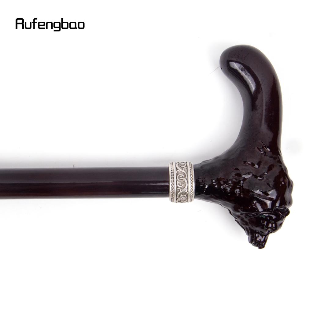 Brown Long Bear T Head  Wooden Fashion Walking Stick Decorative Cospaly Cane Halloween Mace Crutch  Wand Crosier 93cm