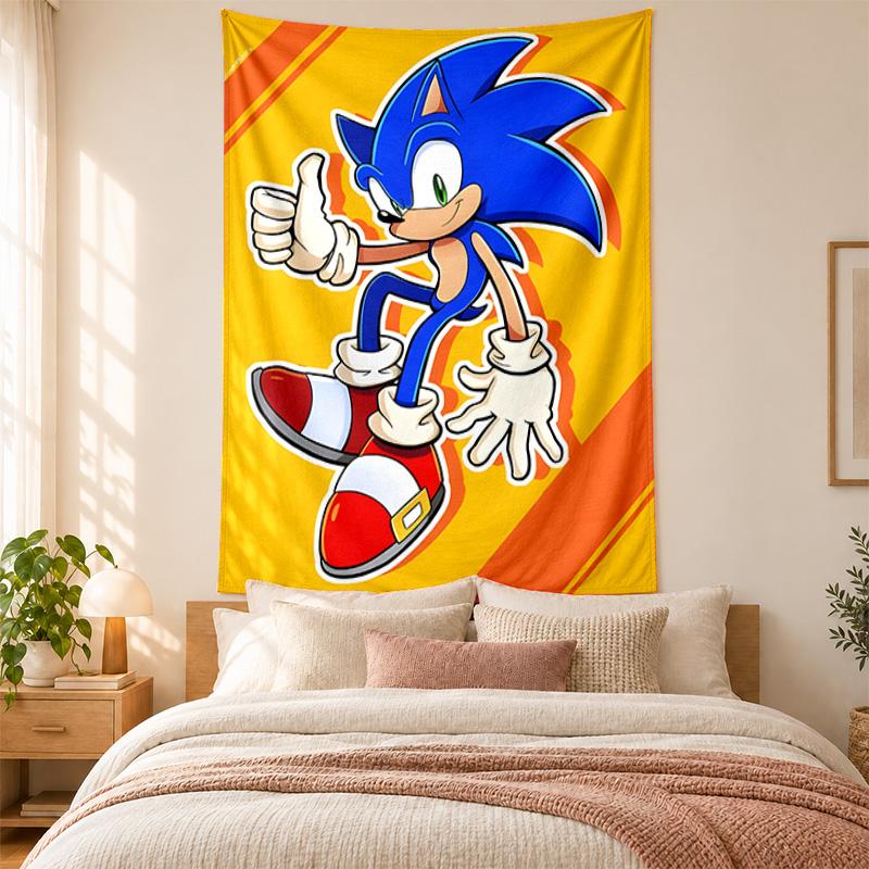 Sonic Tapestry highquality for decorating living room bedroom dorm walls ideal as bedroom wallart orholiday gift