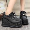Женская панк-обувь 10 см платформа оксфорды обувь простого дизайна модные массивные Мэри Джейн удобные повседневные уличные лоферы на шнуровке