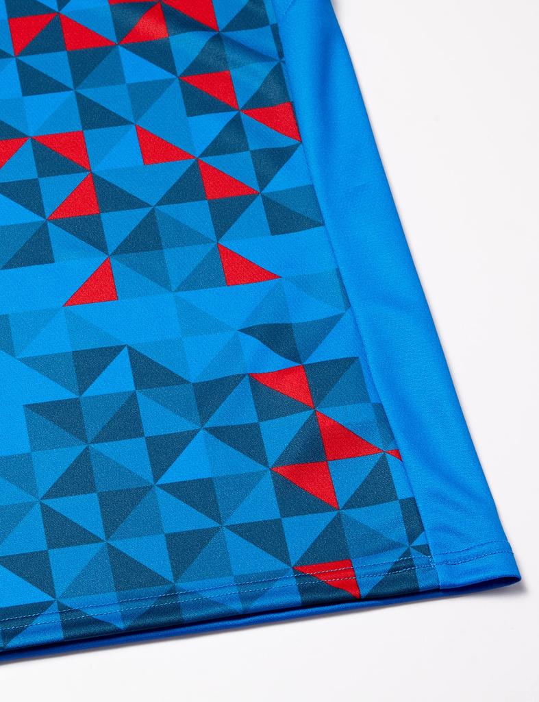 Теннисная одежда Игровая рубашка с коротким рукавом Впитывающая пот Быстросохнущая 62JA1501 Французский синий M [Mizuno]