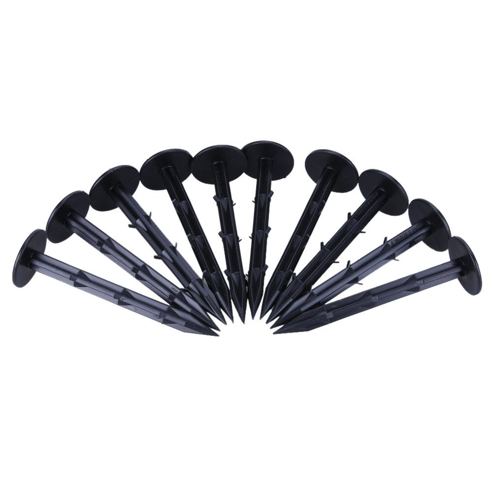 10 Pcs Black Plastic Mulch Film Mulching Nail Gardening Fixing Tools
