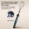 Electric Handheld Egg Whisk Mixer 3-Speed Control Rechargeable Cordless Hand Mixer Portable Mini Whisk for Cooking