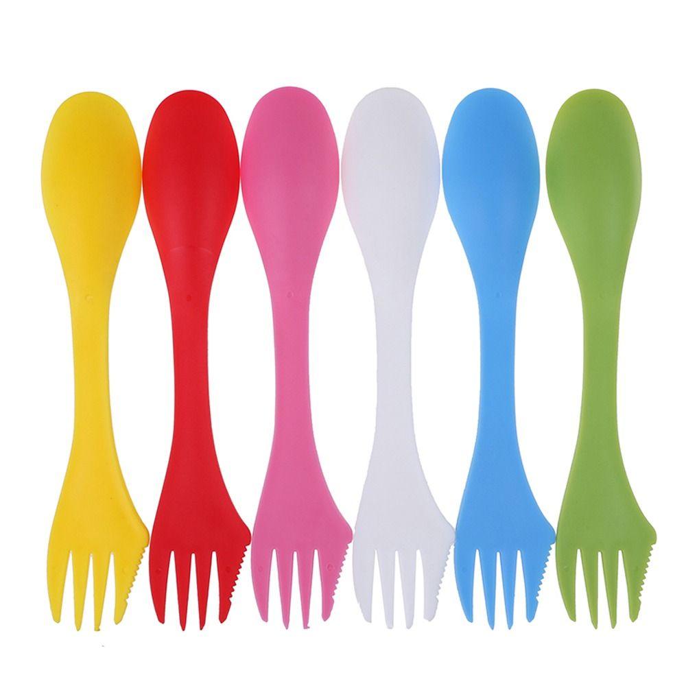 Fruit Fork Dessert Spoon Outdoor Tableware Spork Bottle Opener Fork Plastic Spoon Spoon Fork