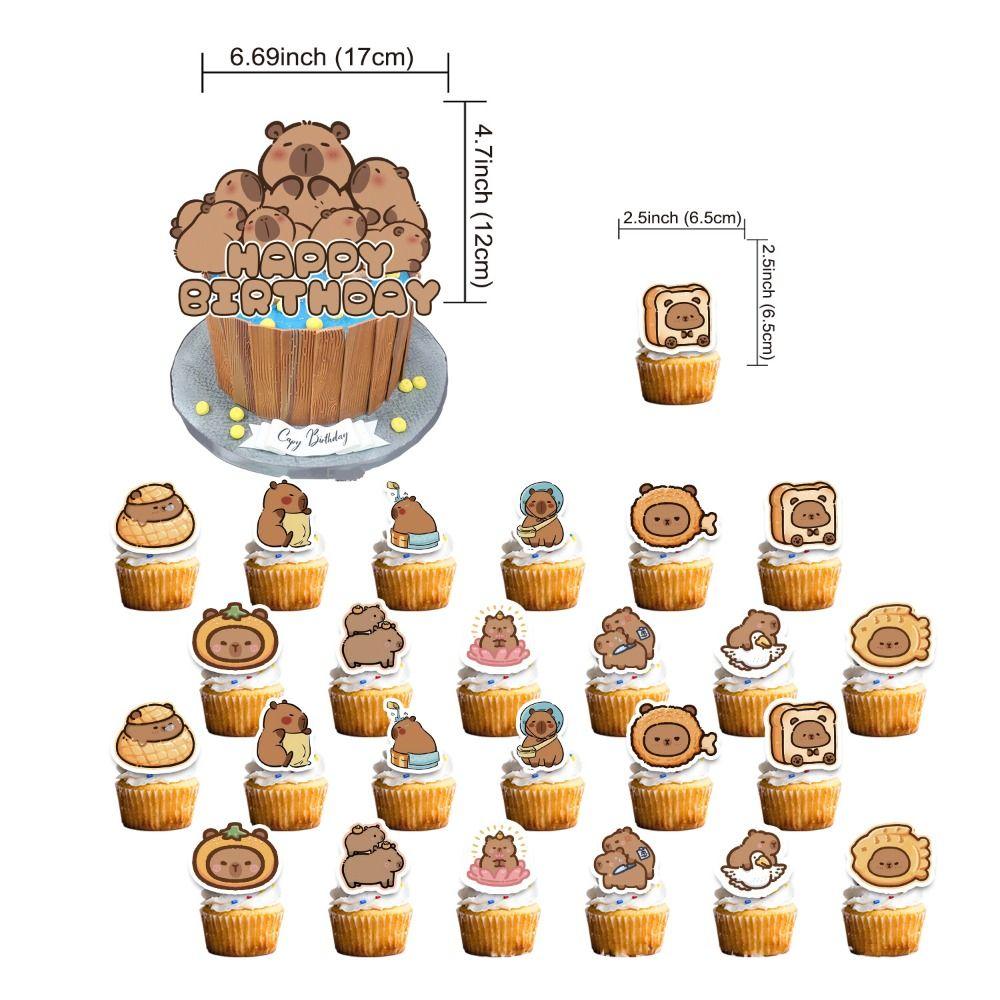 Тема Капибара Воздушные шары Капибара Декор для вечеринки Коричневые украшения для вечеринки Новый декор для дня рождения