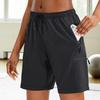 Женские летние шорты для йоги, повседневные, быстросохнущие, дышащие, спортивные, спортивные, с эластичной талией, на шнурке, для бега, фитнеса