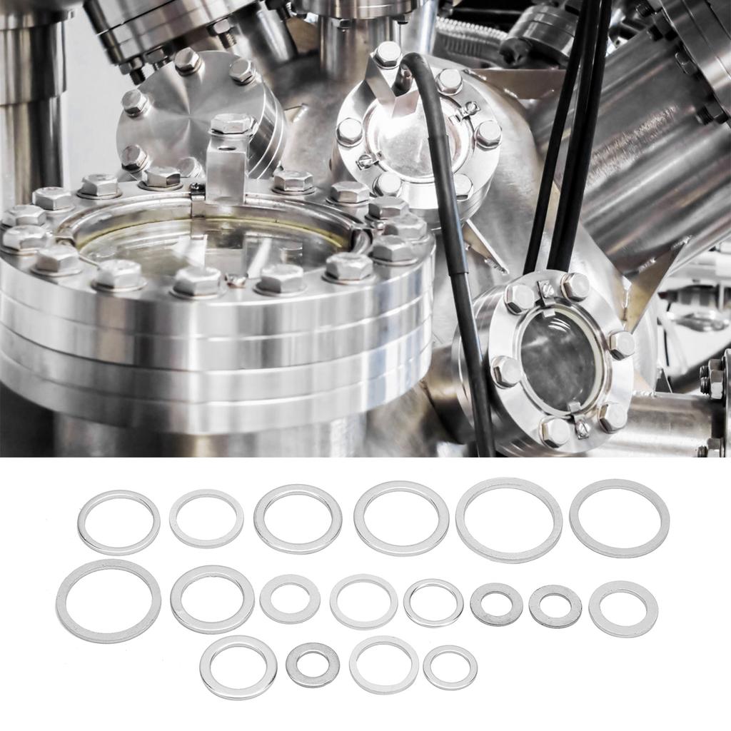 450Pcs Aluminum Washer Set High Temperature Resistance Assortment Industrial Supplies