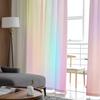 Молодежные прозрачные шторы для спальни, радужное розовое утреннее свечение, кухонные шторы для учебы, гостиная, праздничный декор, тюлевые шторы